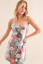 Mini vestido lentejuelas flores