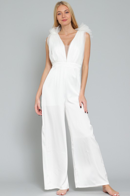 Jumpsuit blanco tul