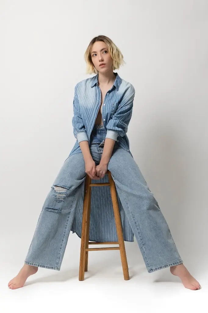 PANTALONES DENIM DOBLE   