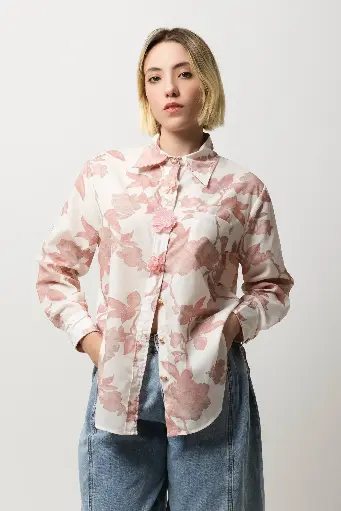 CAMISA FLOWER PINK BOTTOMS 