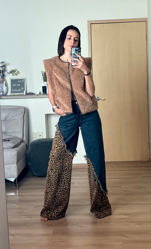 PANTS HALF LEOPARD