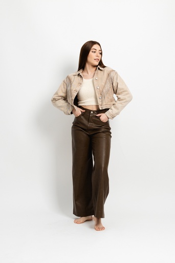 Chamarra camel tiras